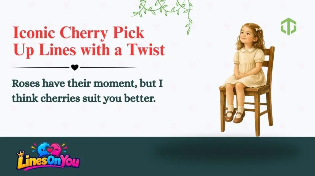Iconic Cherry Pick Up Lines with a Twist
